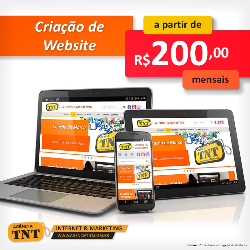 Agência TNT Criação de Website.